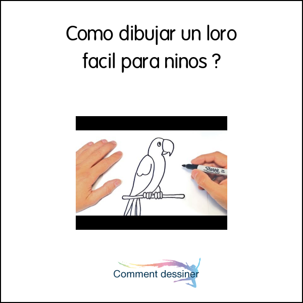 Como dibujar un loro facil para niños